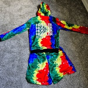 Hoodie and shorts Hustler outfit